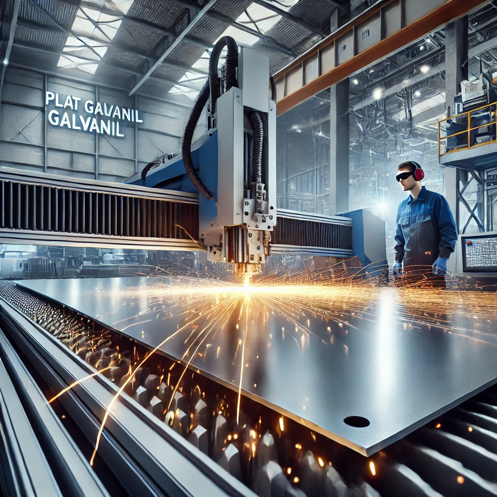 laser cutting pada plat galvanil