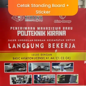 Cetak Standing Board + Sticker